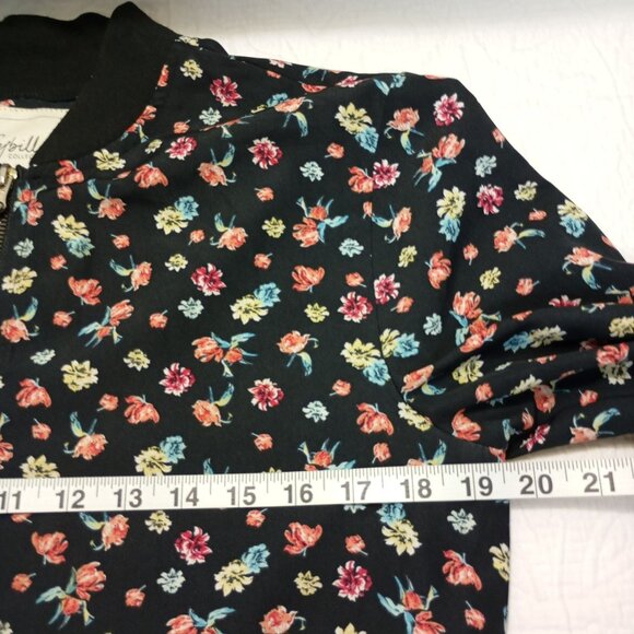 Sybilla Collection Floral Bomber Jacket Sz S Multicolor Zip-Up Lightweight Women - Picture 11 of 12